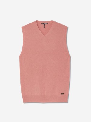 Ash Rose Sun Day Red 3D Tour Cashmere Vest | 14358-IRWN