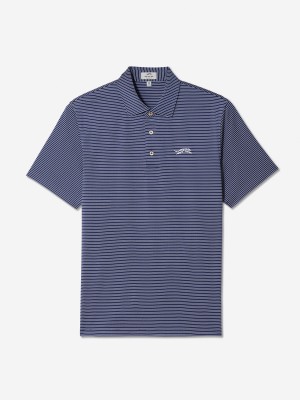 Medium Blue Sun Day Red Classic Stripe Polo | 59201-NIWB