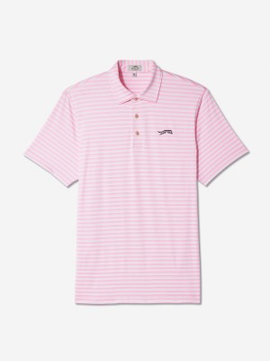 Pink Stripe Sun Day Red Heritage Mesh Stripe Polo | 02318-UJTH