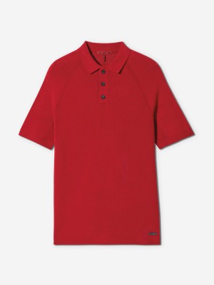 Sunday Red Sun Day Red 3D Knit Polo | 24689-FSGA