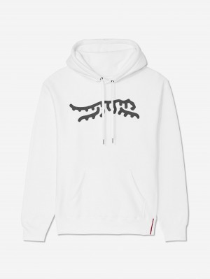 White/Gray Sun Day Red Luare Chain Stitch Hoodie | 48302-TUHF