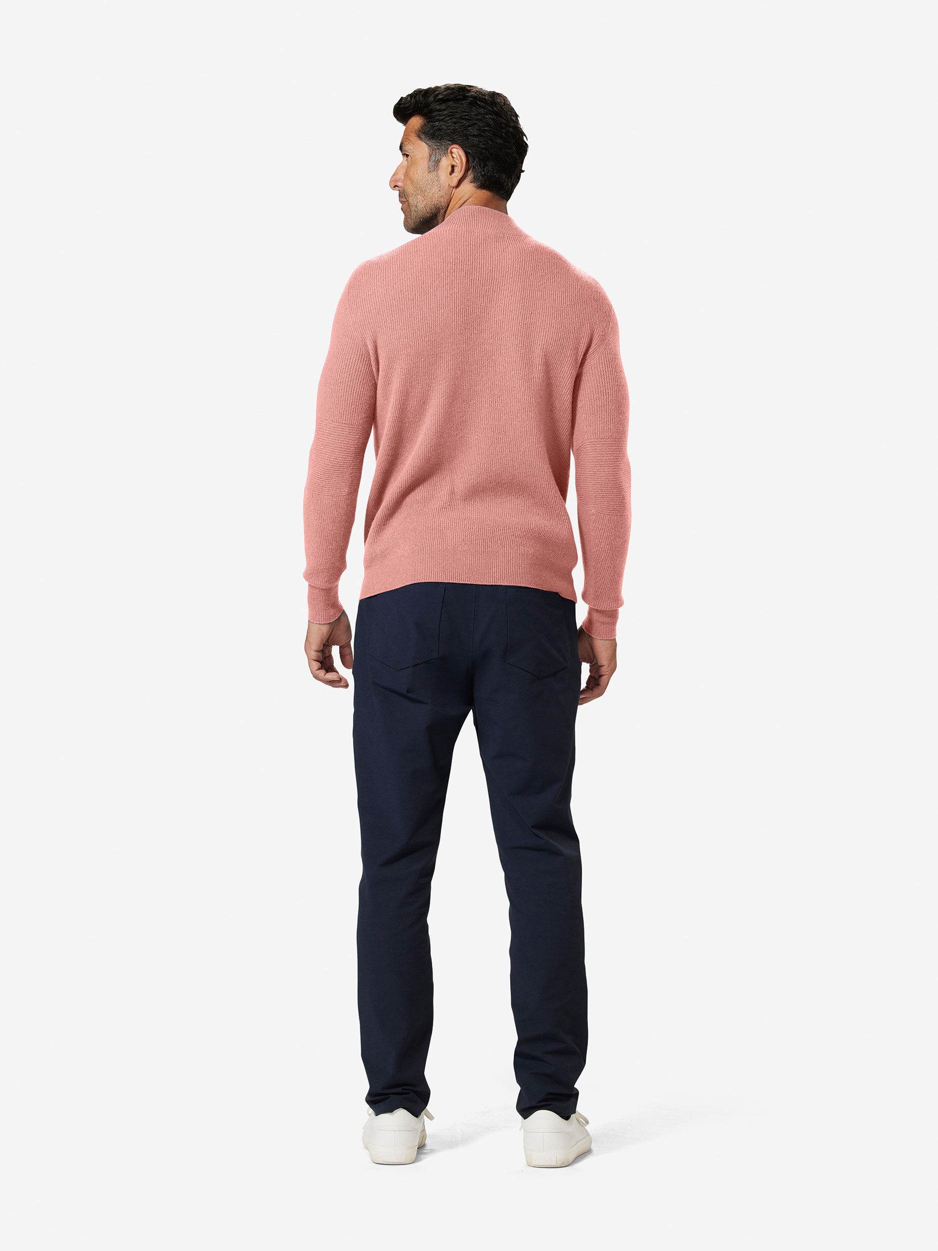 Ash Rose               Sun Day Red 3D Knit Cashmere Quarter Zip | 13570-IMKR