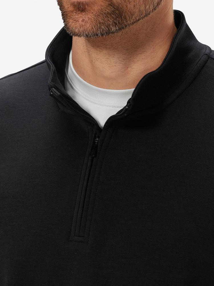 Black               Sun Day Red Hibrid Lightweight Quarter Zip | 74169-YVKQ