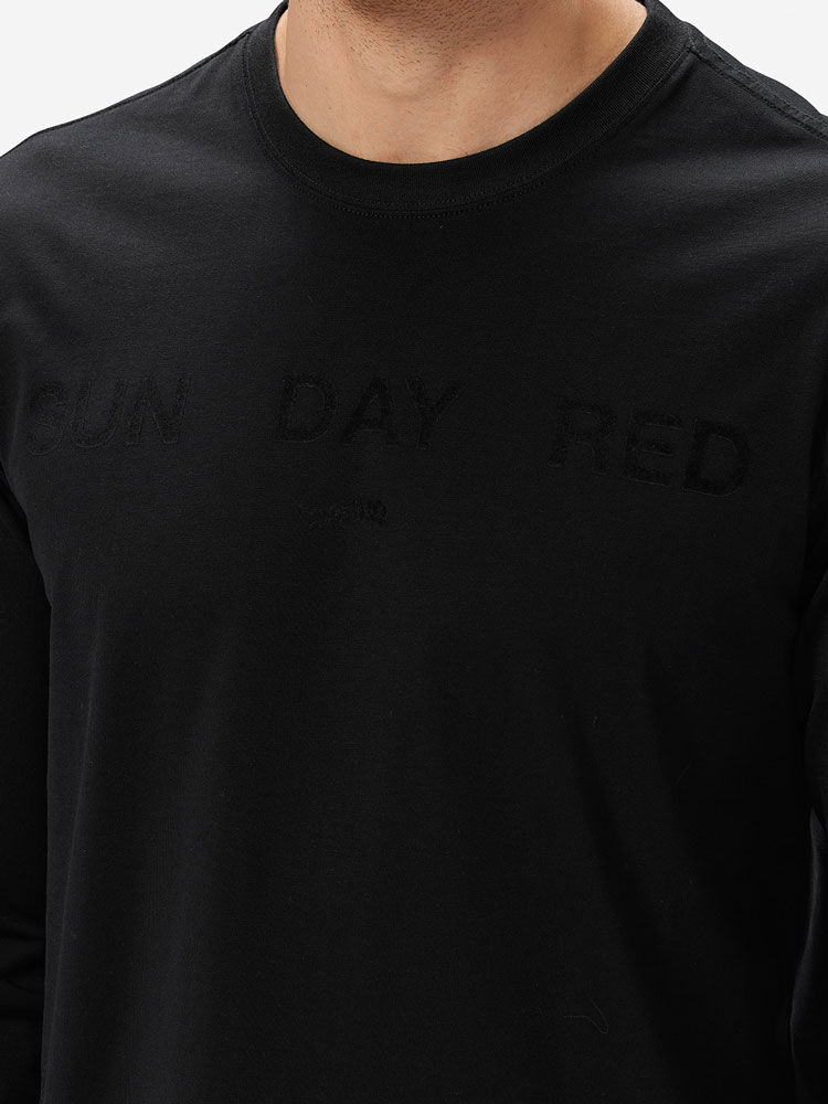 Black               Sun Day Red Long Sleeve Dark Nebula T-Shirt | 01394-NODZ