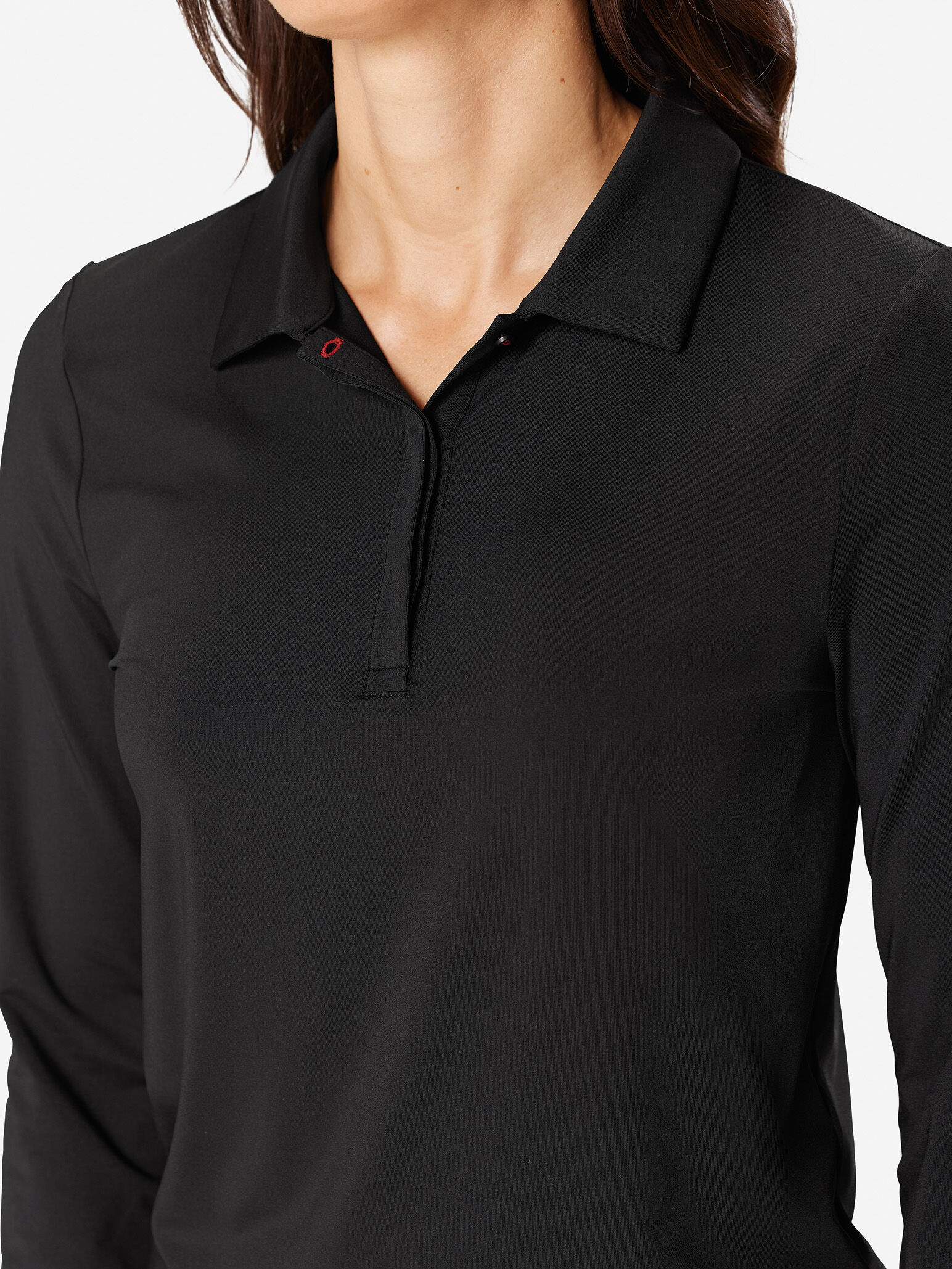 Black               Sun Day Red Long Sleeve Performance Victoria Polo | 17965-HMUI