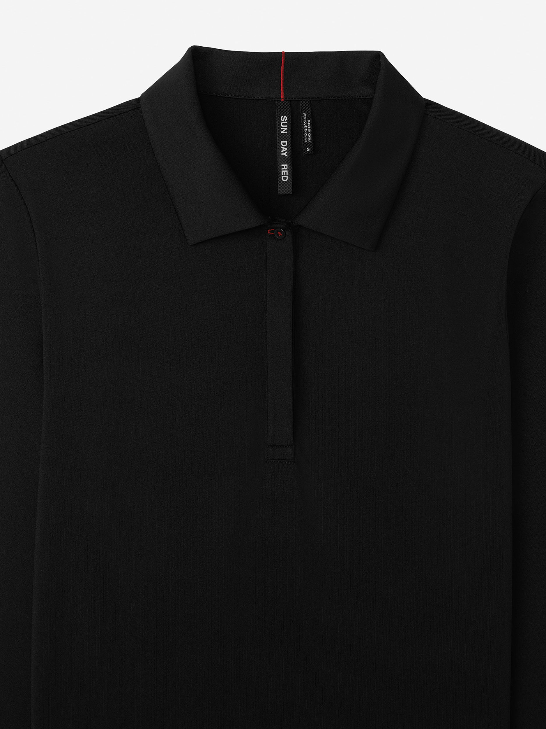 Black               Sun Day Red Long Sleeve Performance Victoria Polo | 17965-HMUI