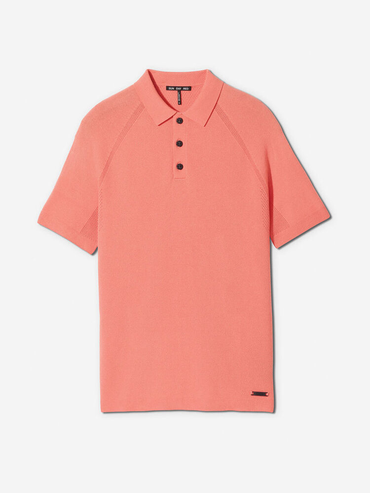 Hunter               Sun Day Red 3D Knit Polo | 83720-WVJZ