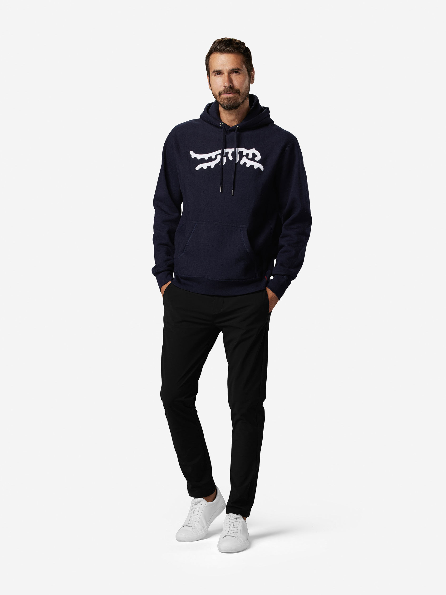 Navy/White               Sun Day Red Luare Chain Stitch Hoodie | 41925-ZCIL