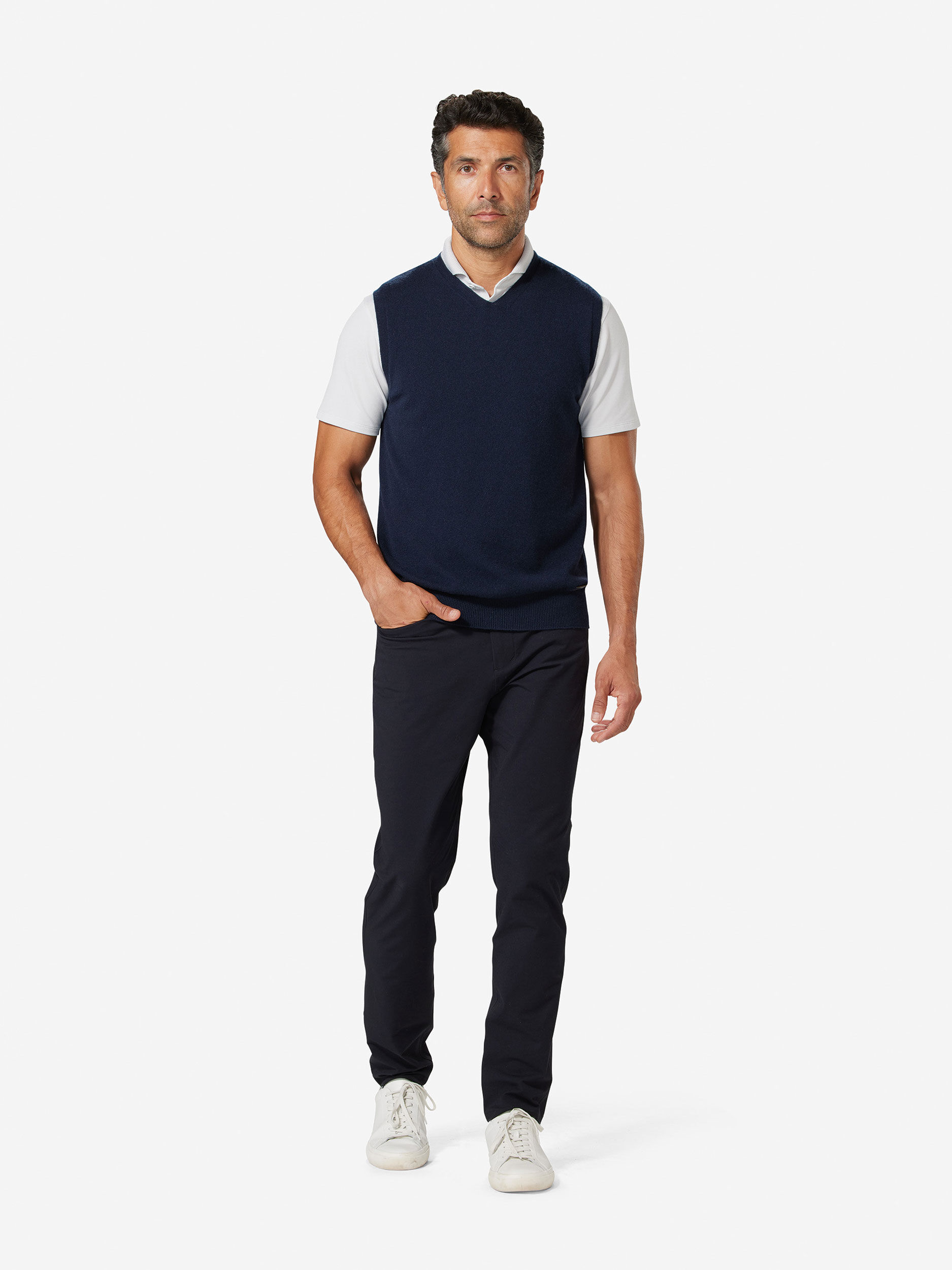 Navy               Sun Day Red 3D Tour Cashmere Vest | 63028-EPUJ