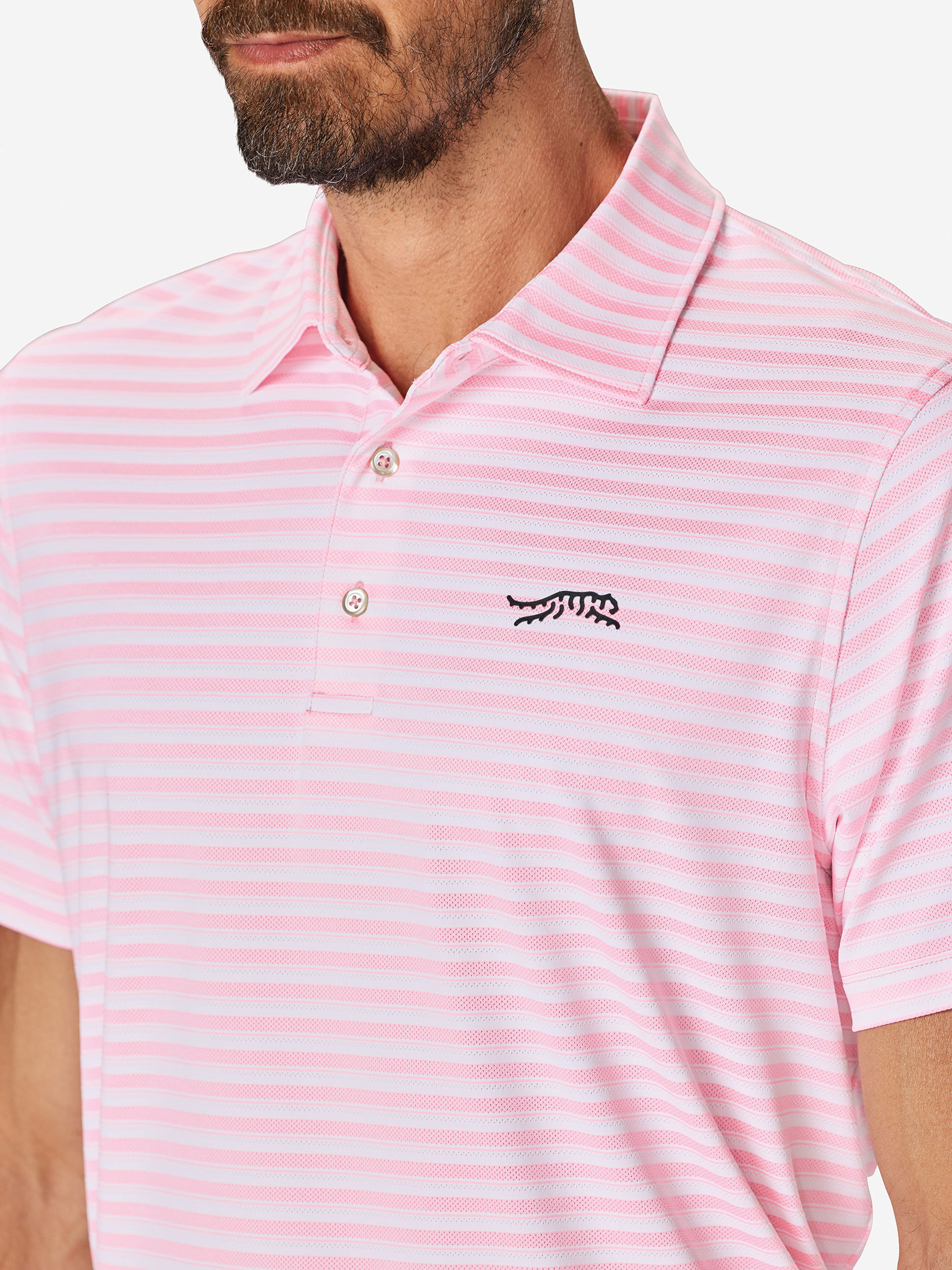 Pink Stripe               Sun Day Red Heritage Mesh Stripe Polo | 02318-UJTH