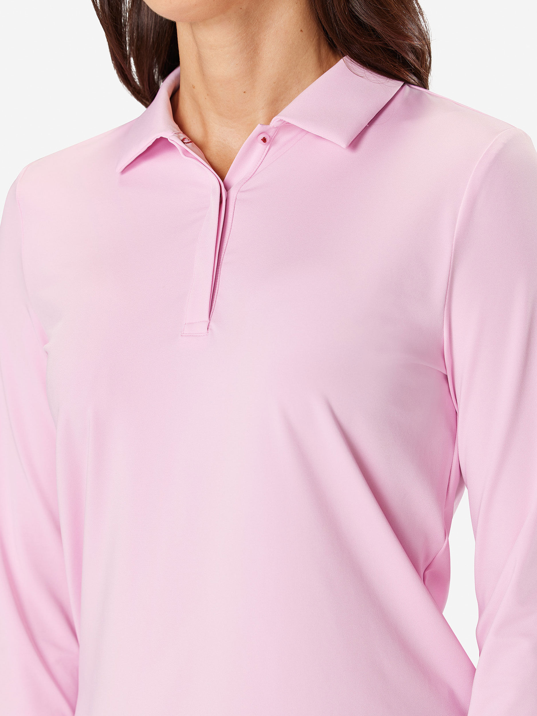 Pink               Sun Day Red Long Sleeve Performance Victoria Polo | 37519-OTKL