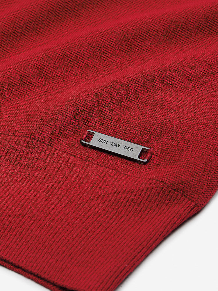 Sunday Red               Sun Day Red 3D Knit Lightweight Crew | 46751-IFKV