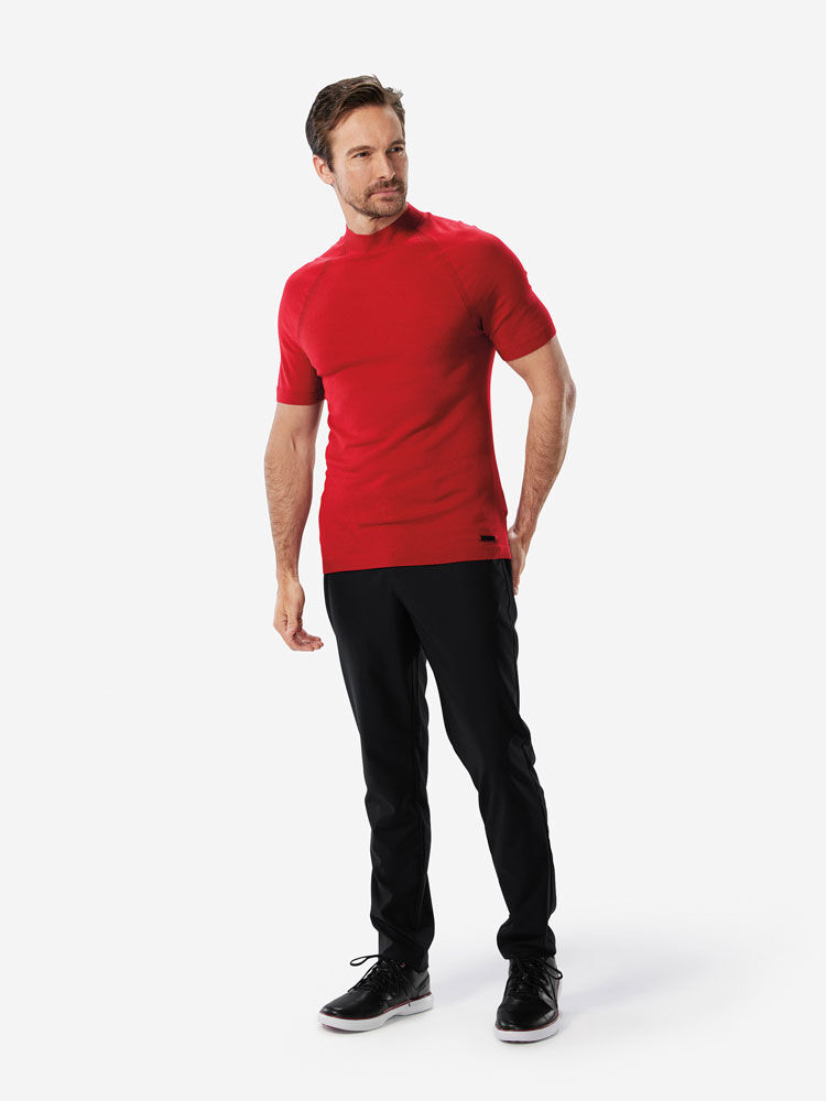 Sunday Red               Sun Day Red 3D Knit Mock | 95823-ACIL