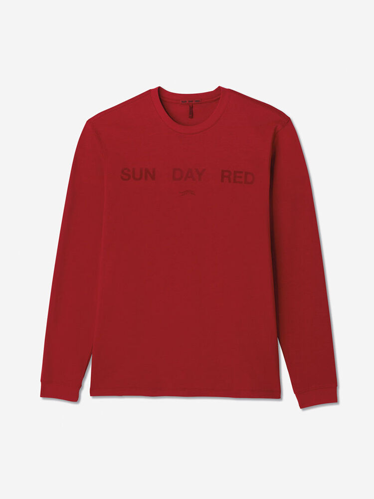 Sunday Red               Sun Day Red Long Sleeve Dark Nebula T-Shirt | 67921-UPMT