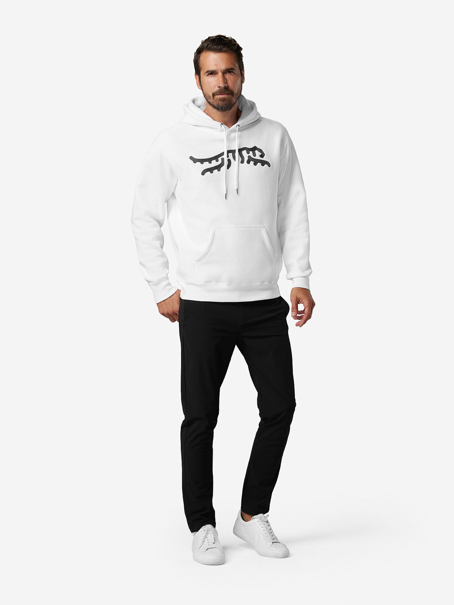 White/Gray               Sun Day Red Luare Chain Stitch Hoodie | 48302-TUHF