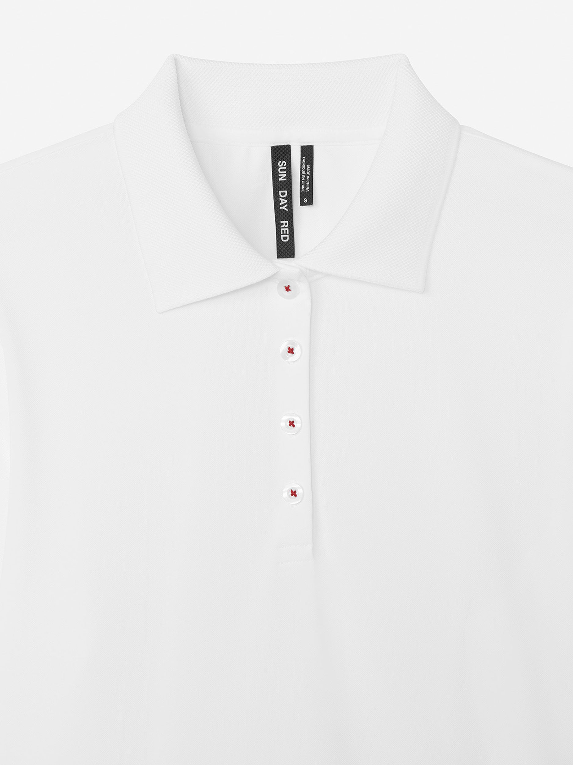 White               Sun Day Red Long Sleeve Sunnie PQ Polo | 98406-OVRU